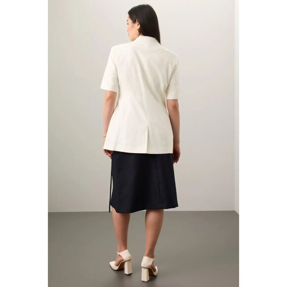 Eudon Choi Linen Short Sleeve White Blazer – Women’s Size 8 - Picture 5 of 16